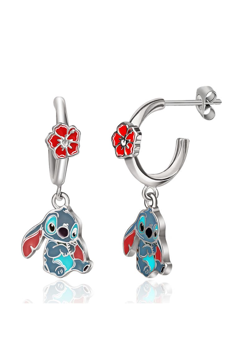 Lilo & Stitch Hoop Earrings, Main, color, Blue