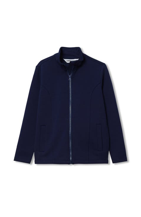 Boys Long Sleeve Knit Full Zip Mock Neck Sweatshirt