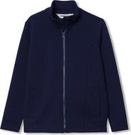 Lands' End Boys Husky Long Sleeve Knit Full Zip Mock Neck Sweatshirt