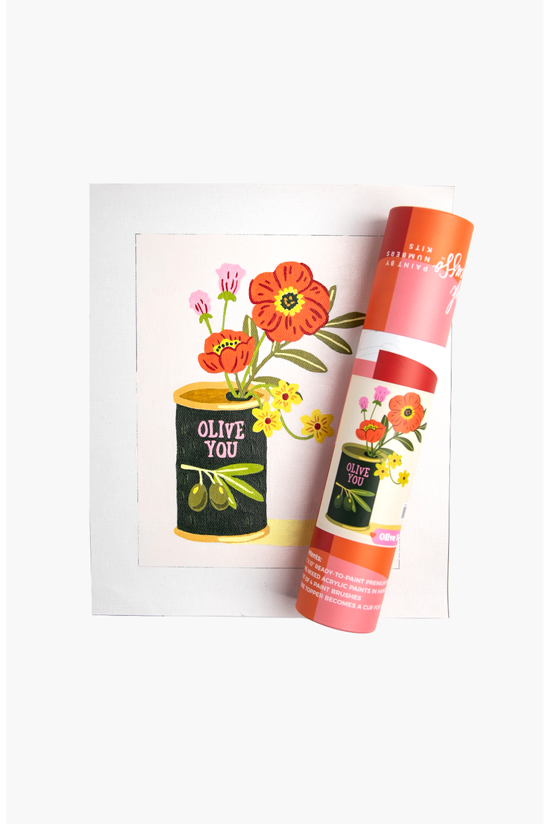 Olive You Paint by Numbers Kit, Main, color, Olive You