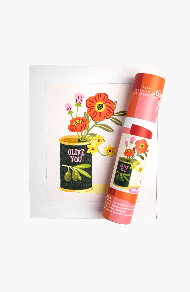 Pink Picasso Kits Olive You Paint by Numbers Kit, Main, color, 