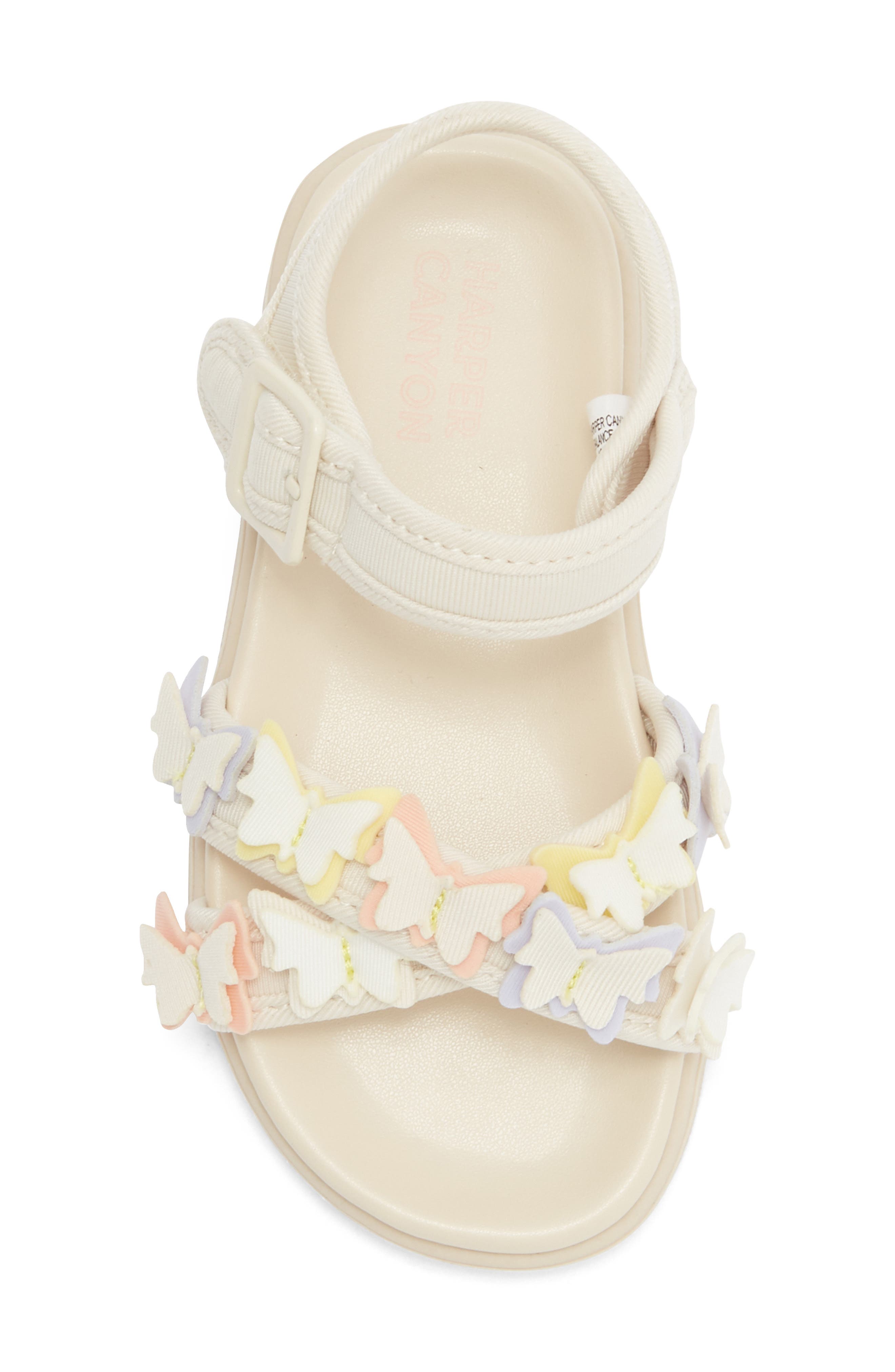 Harper Canyon Kids' Lainee Butterfly Sandal, Alternate, color, Beige Multi