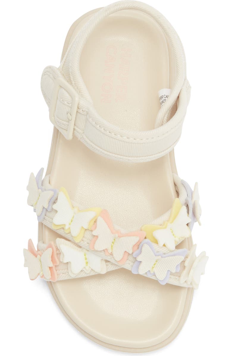 Harper Canyon Kids' Lainee Butterfly Sandal, Alternate, color, Beige Multi