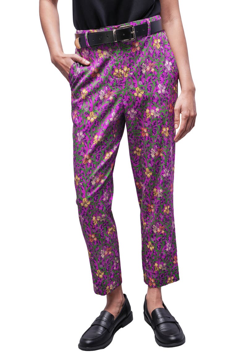 The Empower Slim Crop Pant, Main, color, IRIS WALLPAPER FUCHSIA