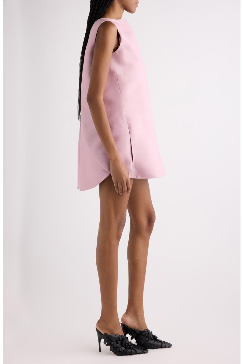 Wool & Silk Faille Minidress, Alternate, color, DUSTY PINK