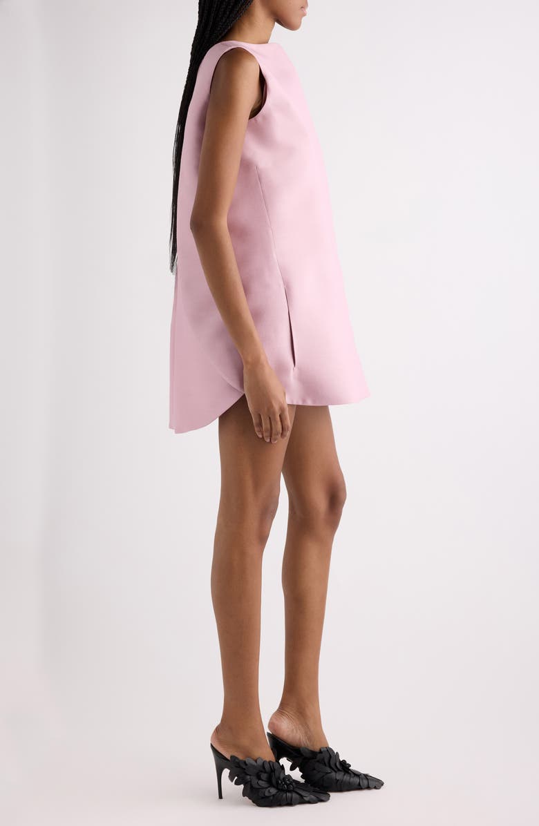 Balenciaga Wool & Silk Faille Minidress, Alternate, color, Dusty Pink