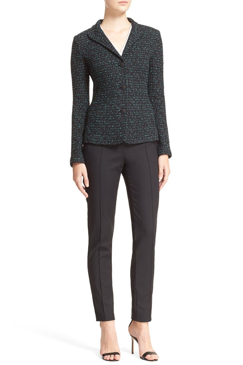 Jennifer Micro Ottoman Ankle Pants, Alternate, color, CAVIAR