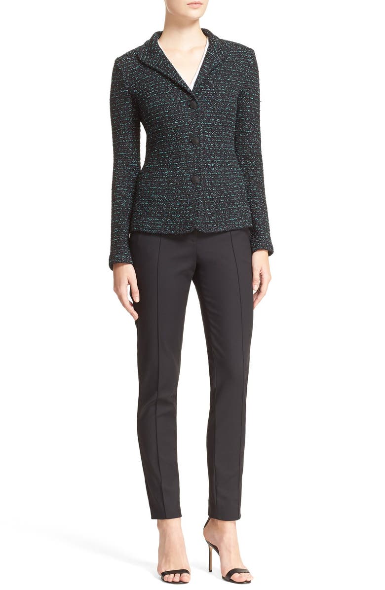 St. John Collection Jennifer Micro Ottoman Ankle Pants, Alternate, color,