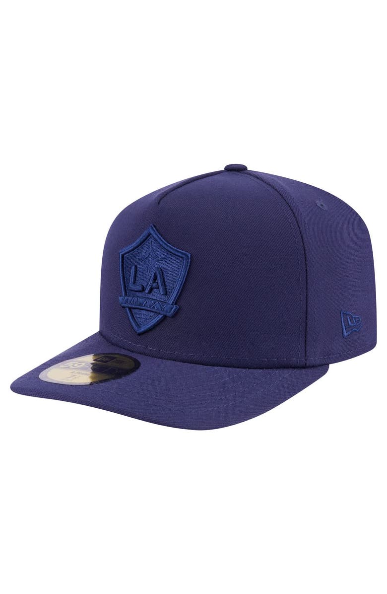 New Era Men's New Era Navy LA Galaxy Color Pack A-Frame 59FIFTY Fitted Hat, Main, color, Navy