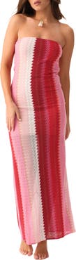 PQ SWIM Jane Strapless Cover-Up Maxi Dress