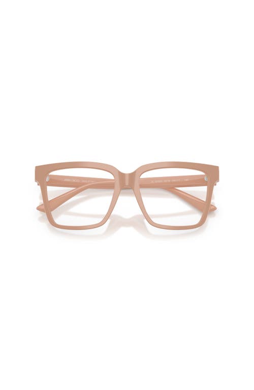 Jimmy Choo 52mm Square Optical Glasses In Brown