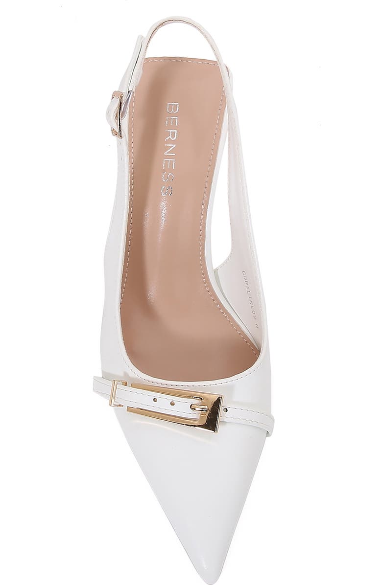 BERNESS Coraline Pointed Toe Slingback Pump, Alternate, color, White