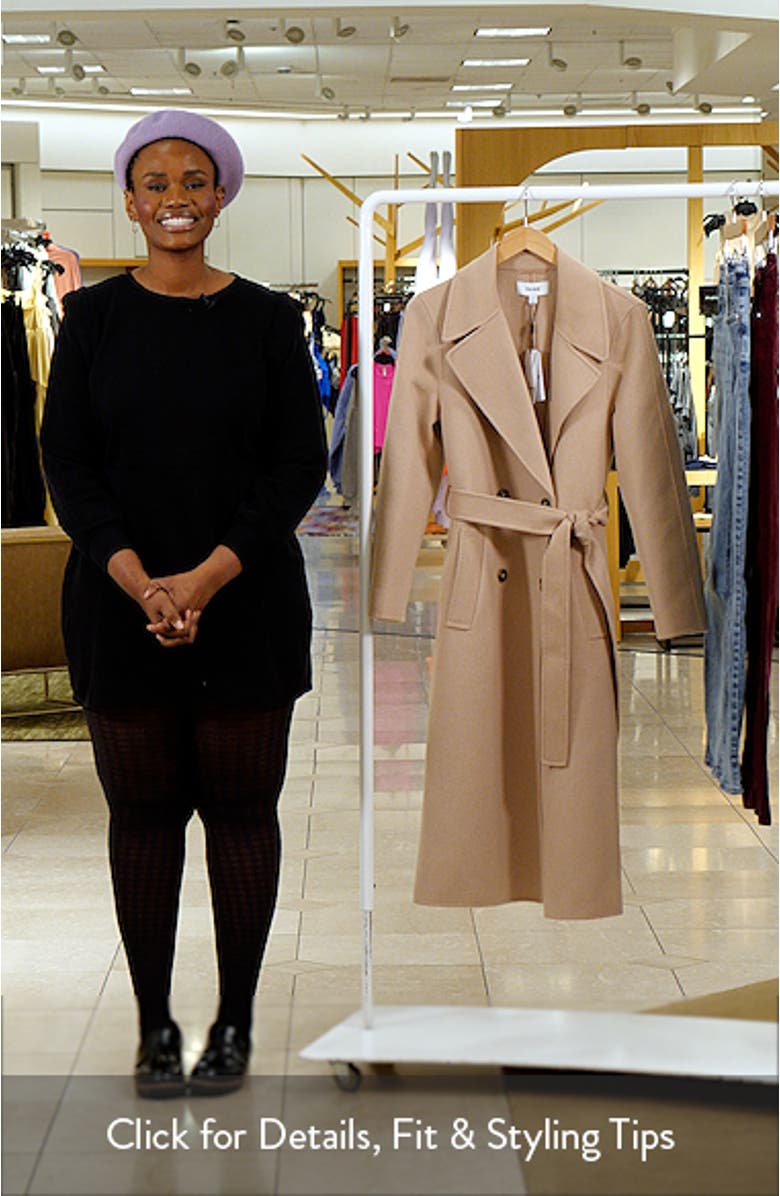 Rene Double Breasted Wool Blend Coat, sales video thumbnail