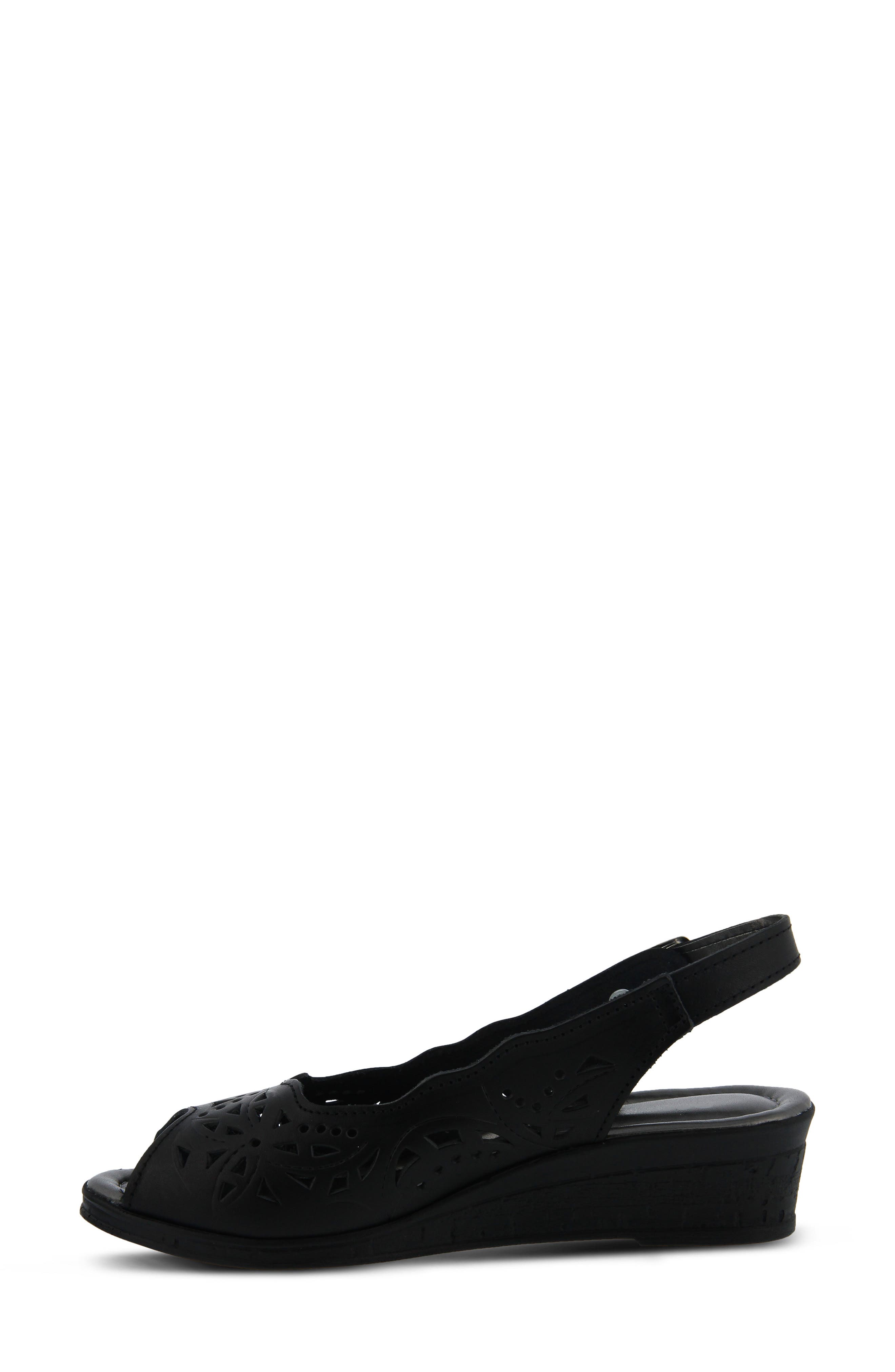 Spring Step Orella Slingback Sandal, Alternate, color, Black/ Black Leather