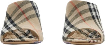 Burberry Check Mews Mules | Nordstrom