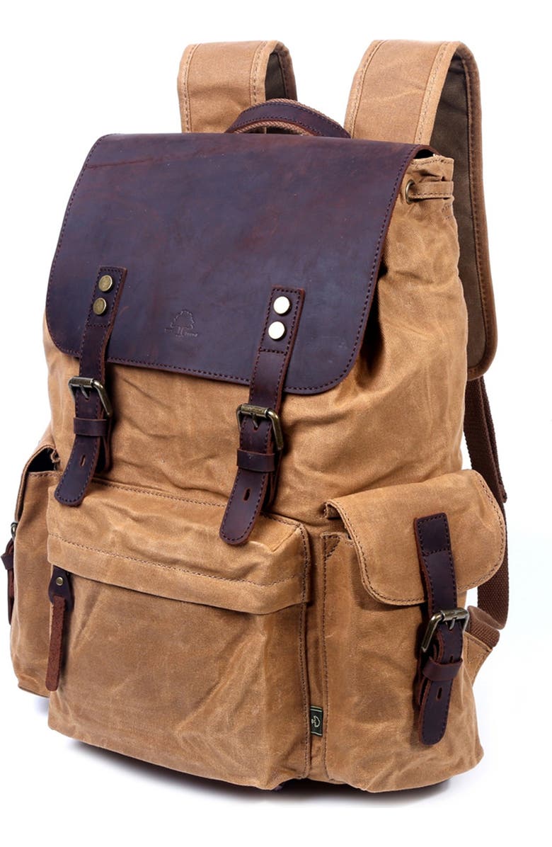 THE SAME DIRECTION Stone Creek Waxed Canvas Backpack, Alternate, color,