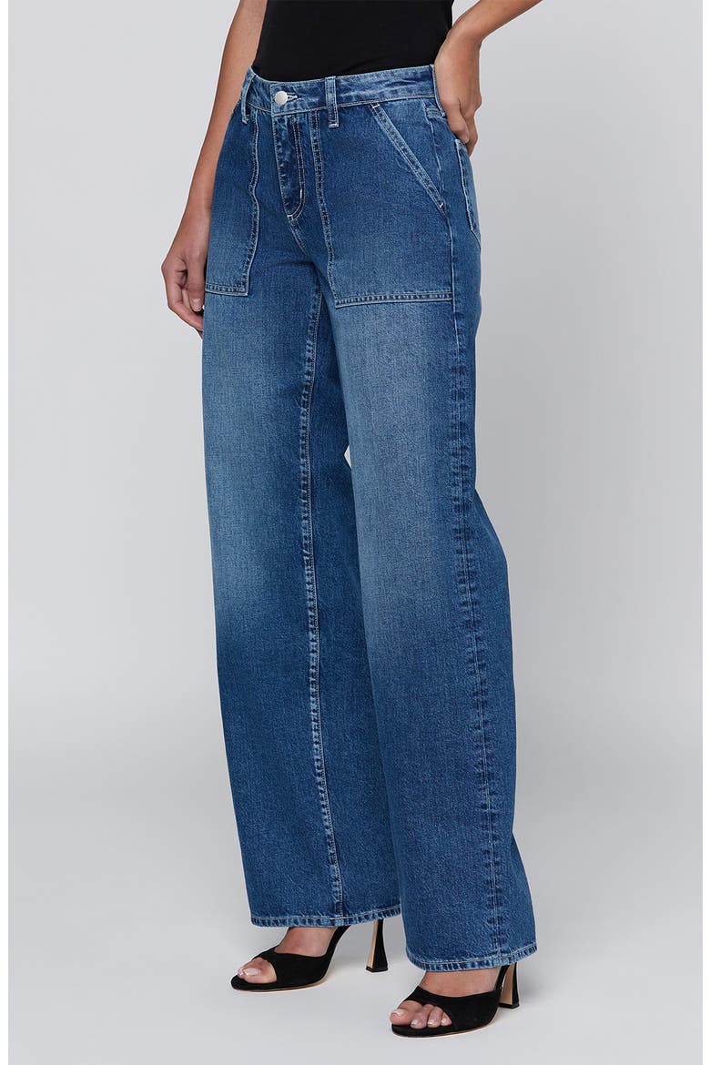 Christel High Waist Wide Leg Jeans, Alternate, color, ATLANTIS