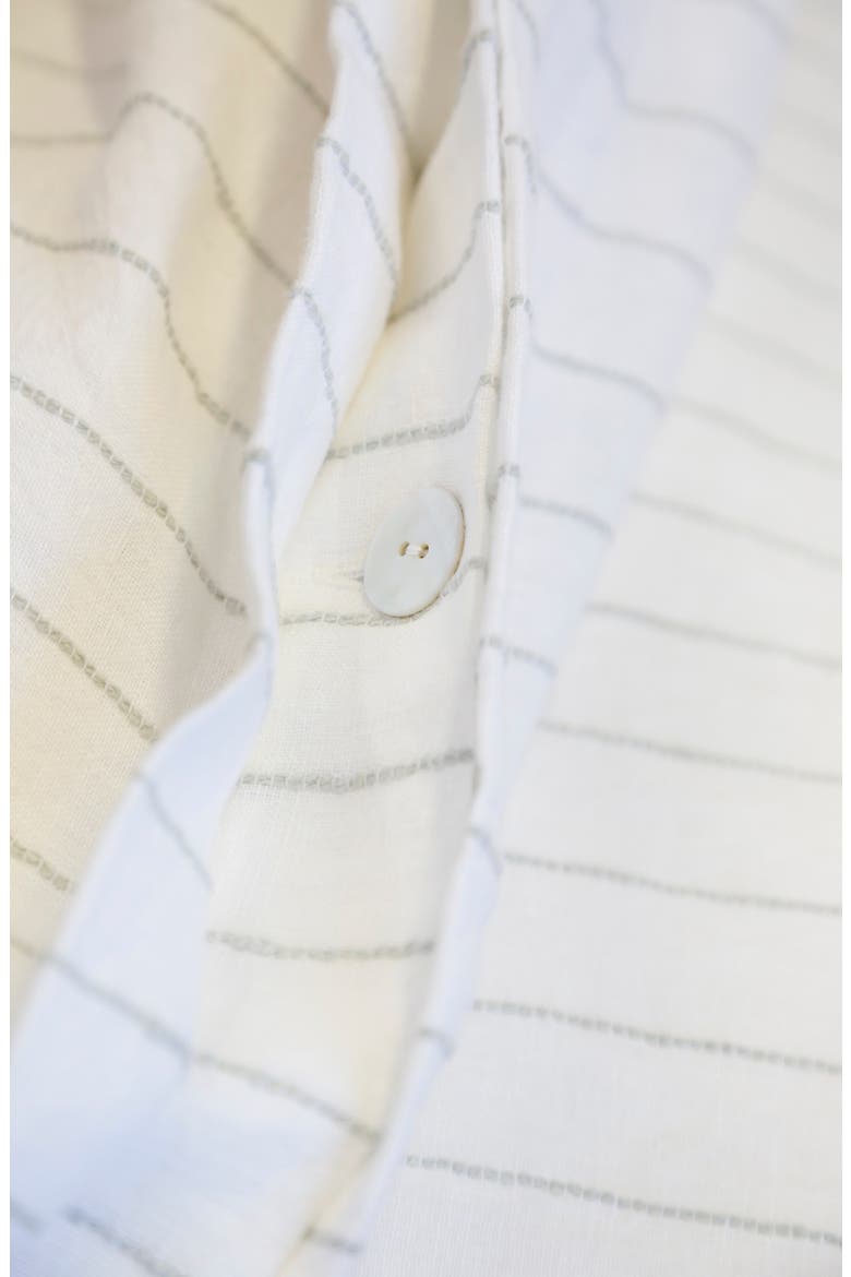 Blake Linen Sham, Alternate, color, WHITE/OCEAN