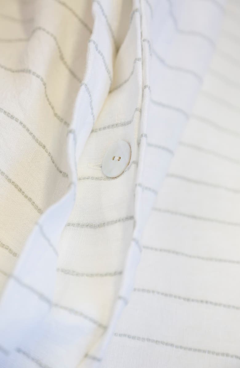 Pom Pom at Home Blake Linen Sham, Alternate, color, White/Ocean