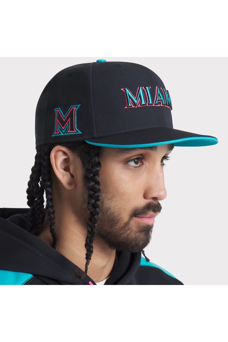 Men's Nike Black Miami Marlins 2025 City Connect Performance Fitted Hat, Alternate, color, Black