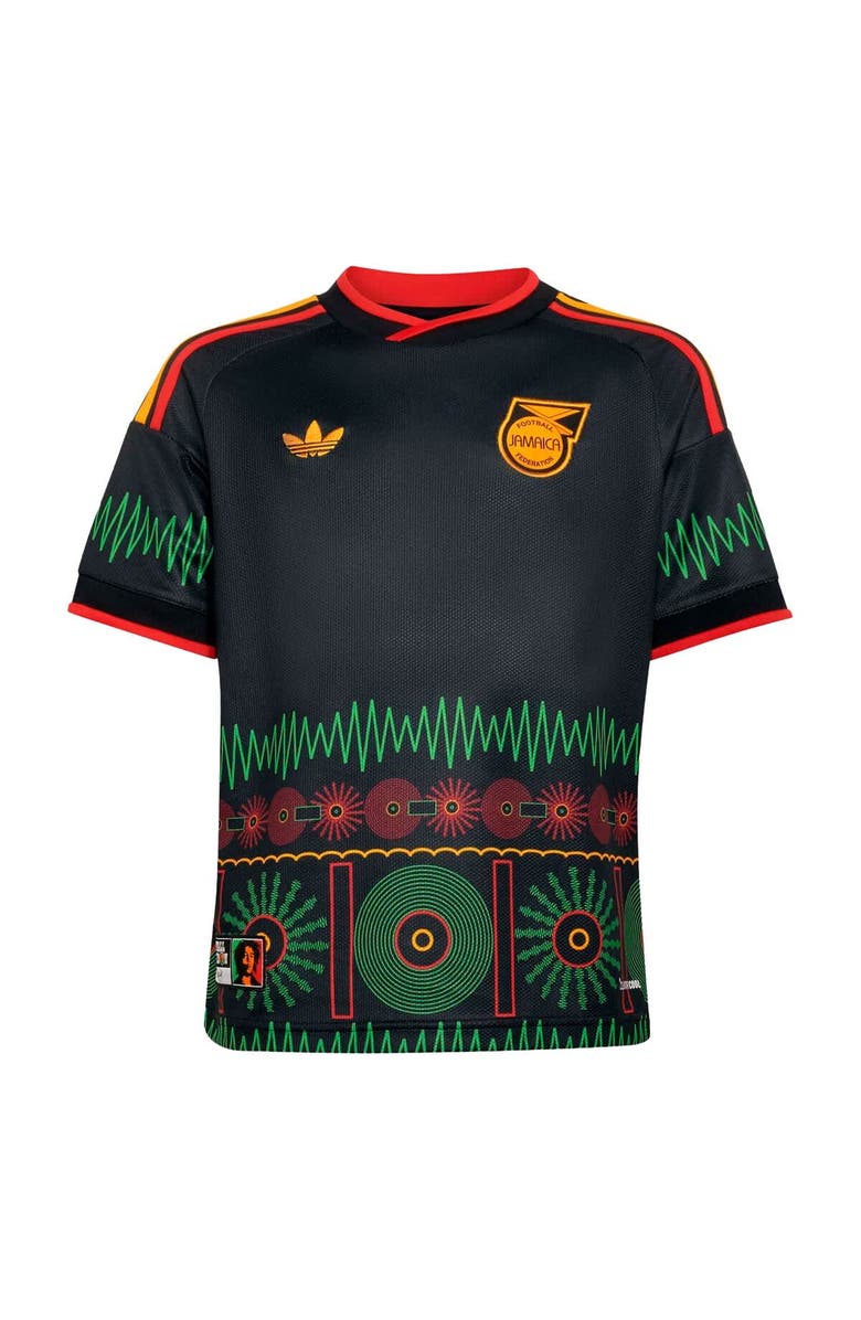 adidas Youth adidas Black Jamaica National Team 2026 Replica Jersey, Alternate, color, Black