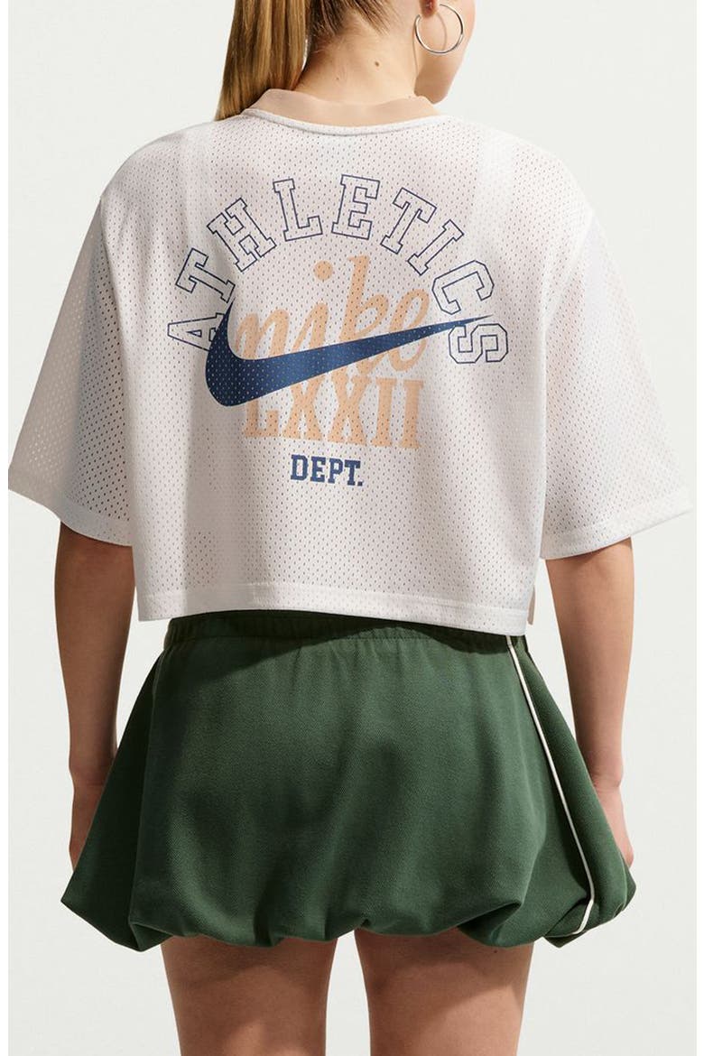 Oversize Heritage Crop Mesh Jersey, Alternate, color, SAIL/ LINEN/ LINEN
