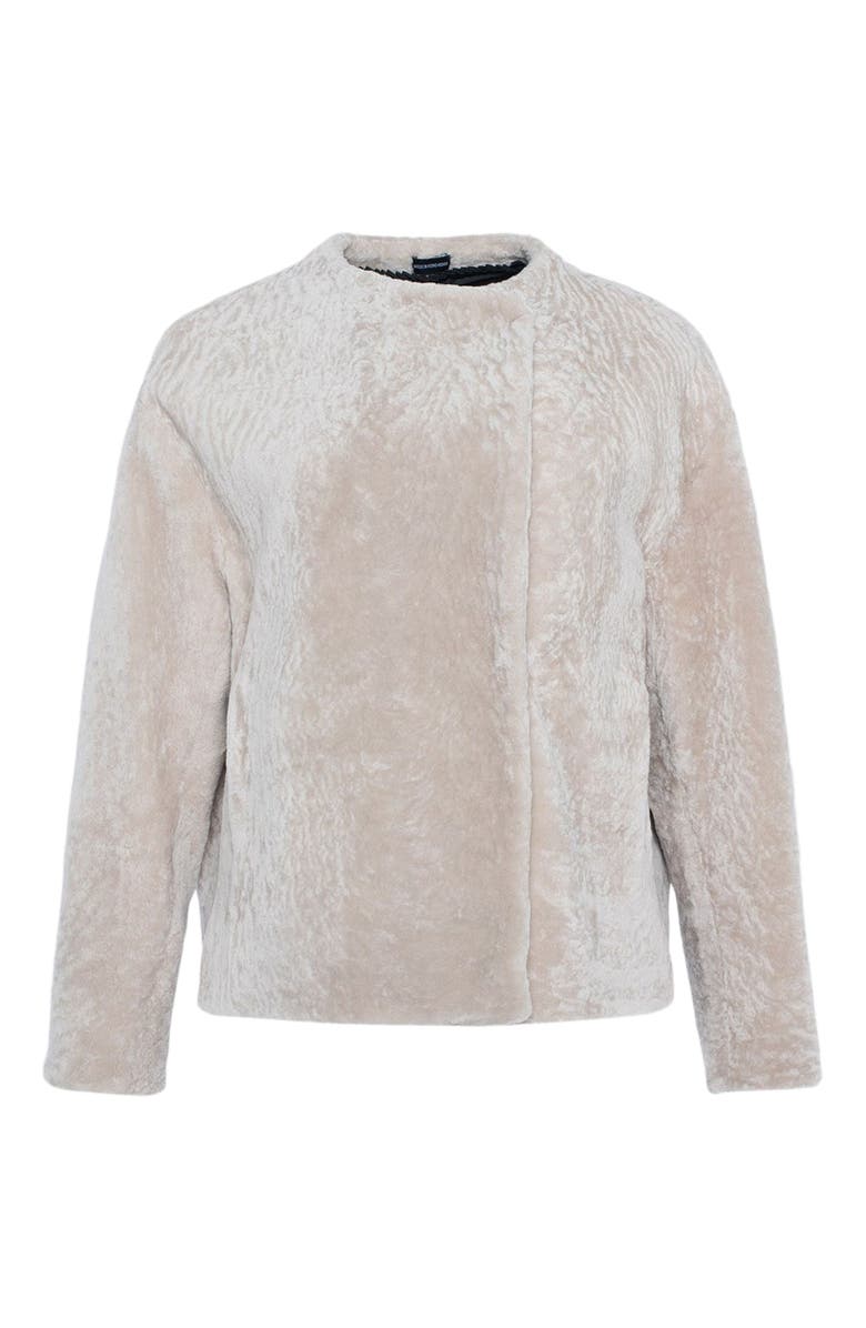 GORSKI Textured Shearling Lamb Jacket, Alternate, color, Beige