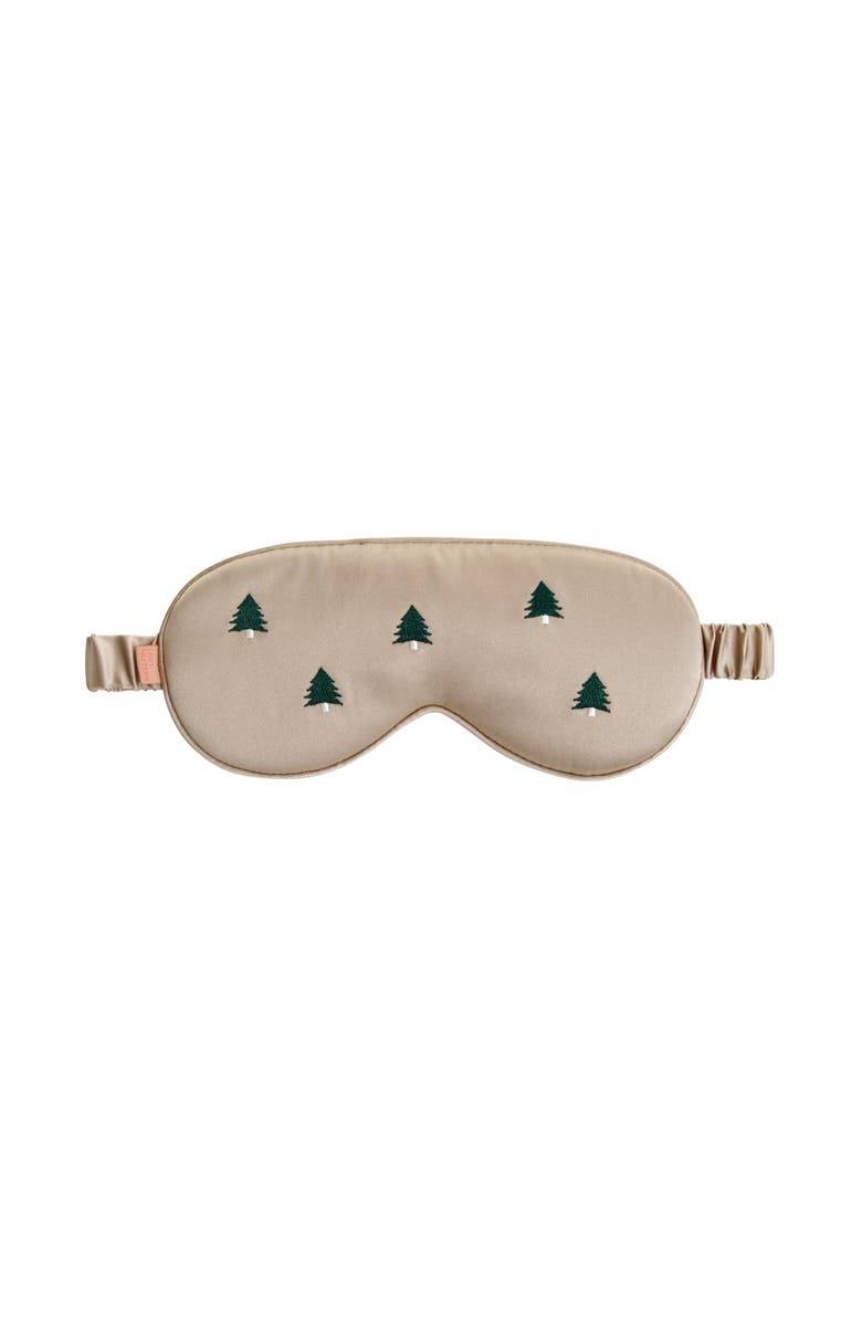 Lost Pattern Silk Sleep Eye Mask, Main, color, Dark Champagne