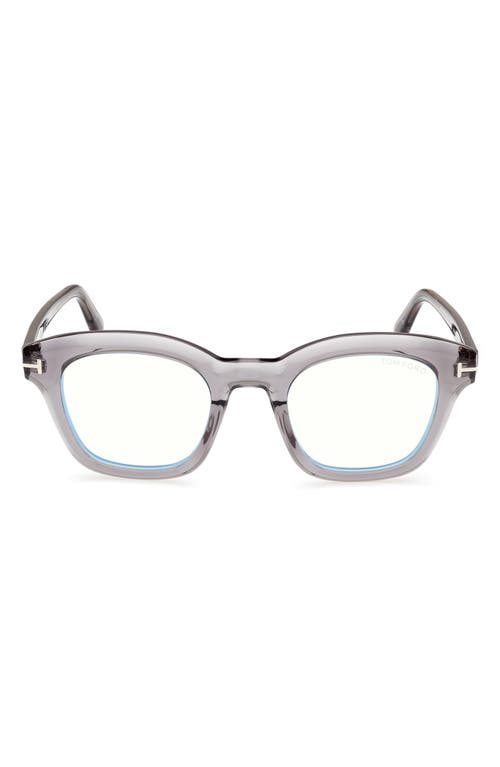 Tom Ford 49mm Square Blue Light Blocking Optical Glasses