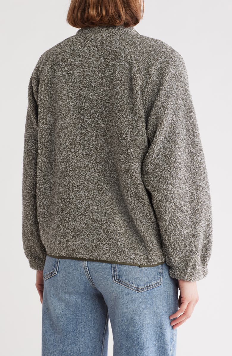 Blu Pepper Snap Front Fleece Jacket, Alternate, color, Olive