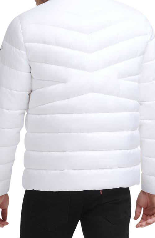 Kenneth Cole New York Hooded Puffer Jacket In White