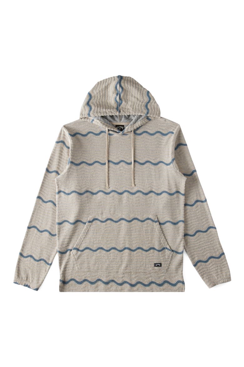 Flecker Stripe Jacquard Cotton Hoodie, Main, color, CHINO