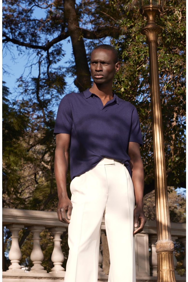 Elliot Featherlight Short Sleeve Polo Shirt, Alternate, color, Navy