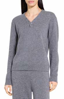 Theory Cashmere Henley Sweater