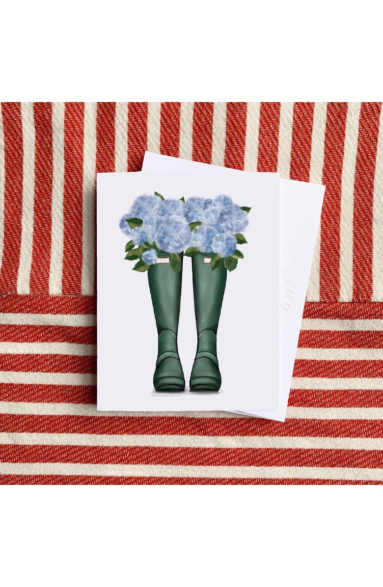 Ramus & Co Rain Boot Hydrangeas Greeting Card Pack Set, Alternate, color, Multi-Pack