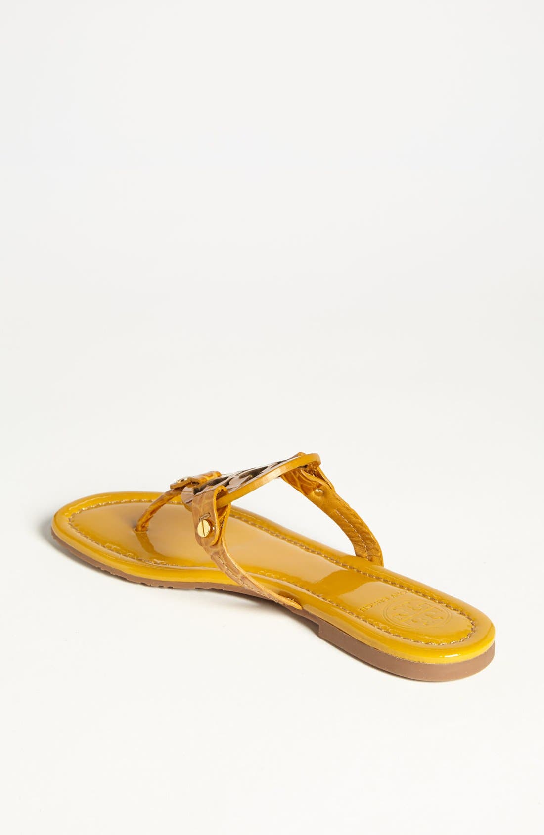 Tory Burch 'Miller' Croc Embossed Sandal, Alternate, color, 