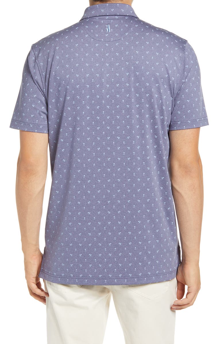 johnnie-O Taj Palm Tree Print Performance Polo, Alternate, color,