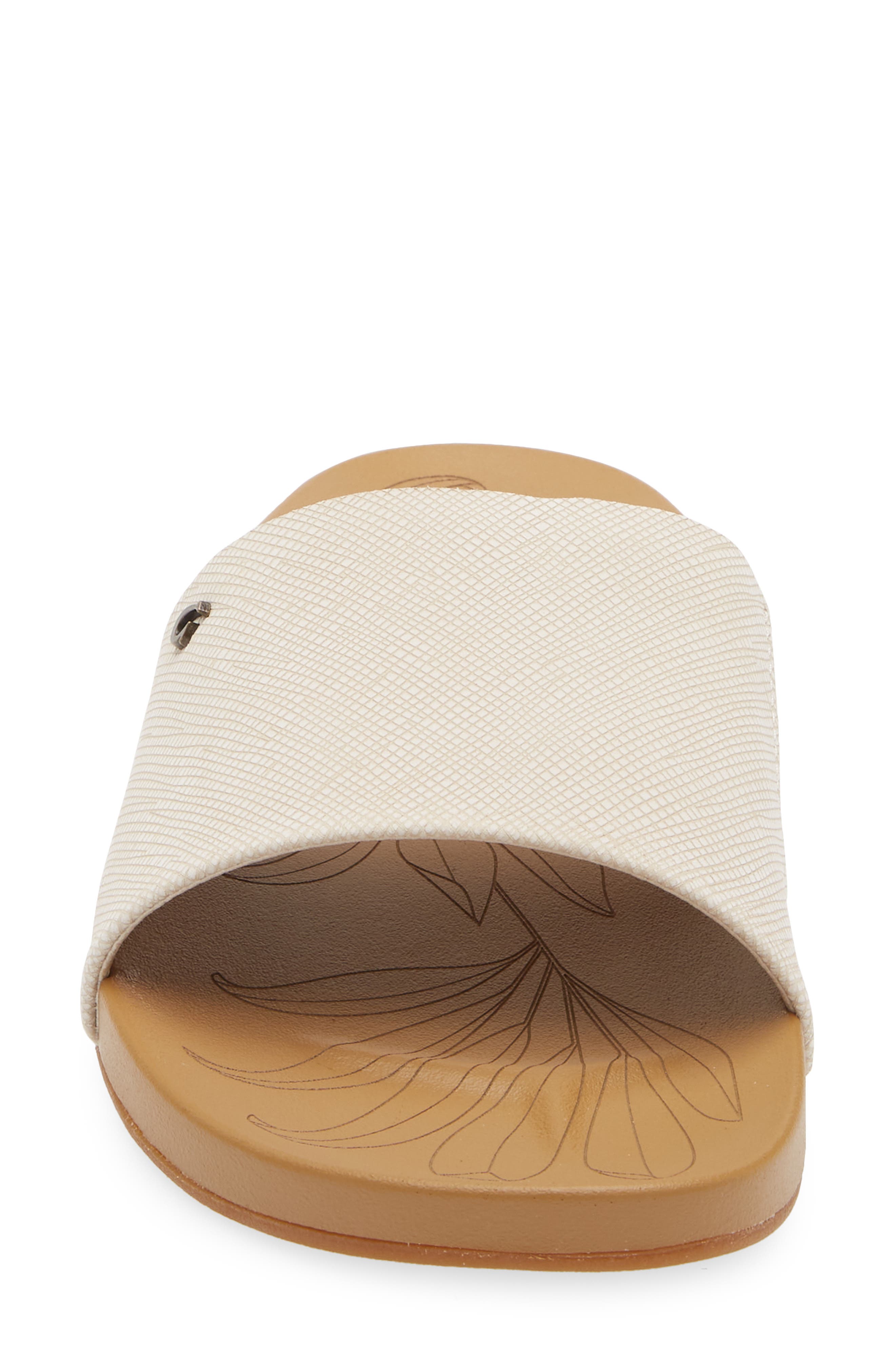 Kipea'a Pono Slide Sandal, Alternate, color, TAPA / CROSSHATCH