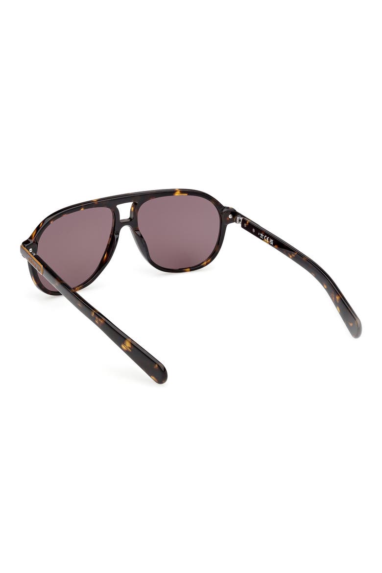 58mm Pilot Sunglasses, Alternate, color, DARK HAVANA / BROWN