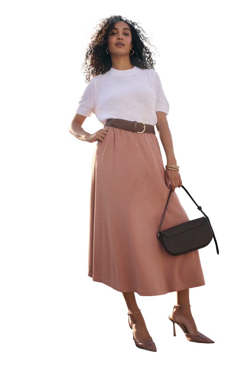 Jessica London Shaker Tee, Main, color, White