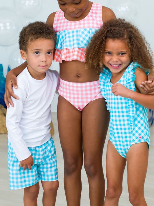 Ruggedbutts Baby/toddler Boys Upf50+ Gingham Swim Trunks