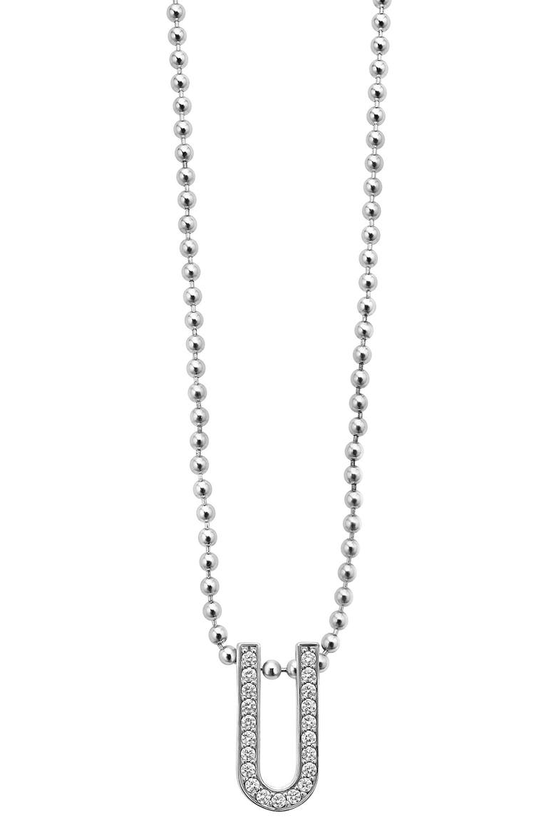 Caviar Spark Large Linear Pavé Diamond Pendant Necklace video