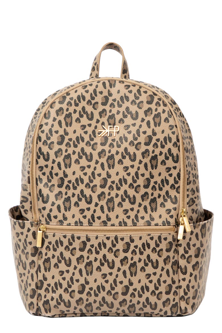 Classic City Pack Faux Leather Diaper Bag, Main, color, LEOPARD