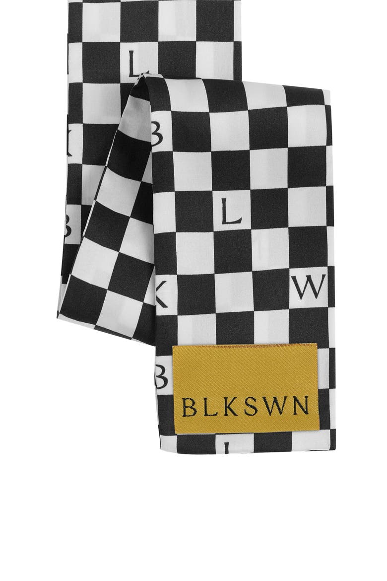 Silk Necktie, Alternate, color, Black & White