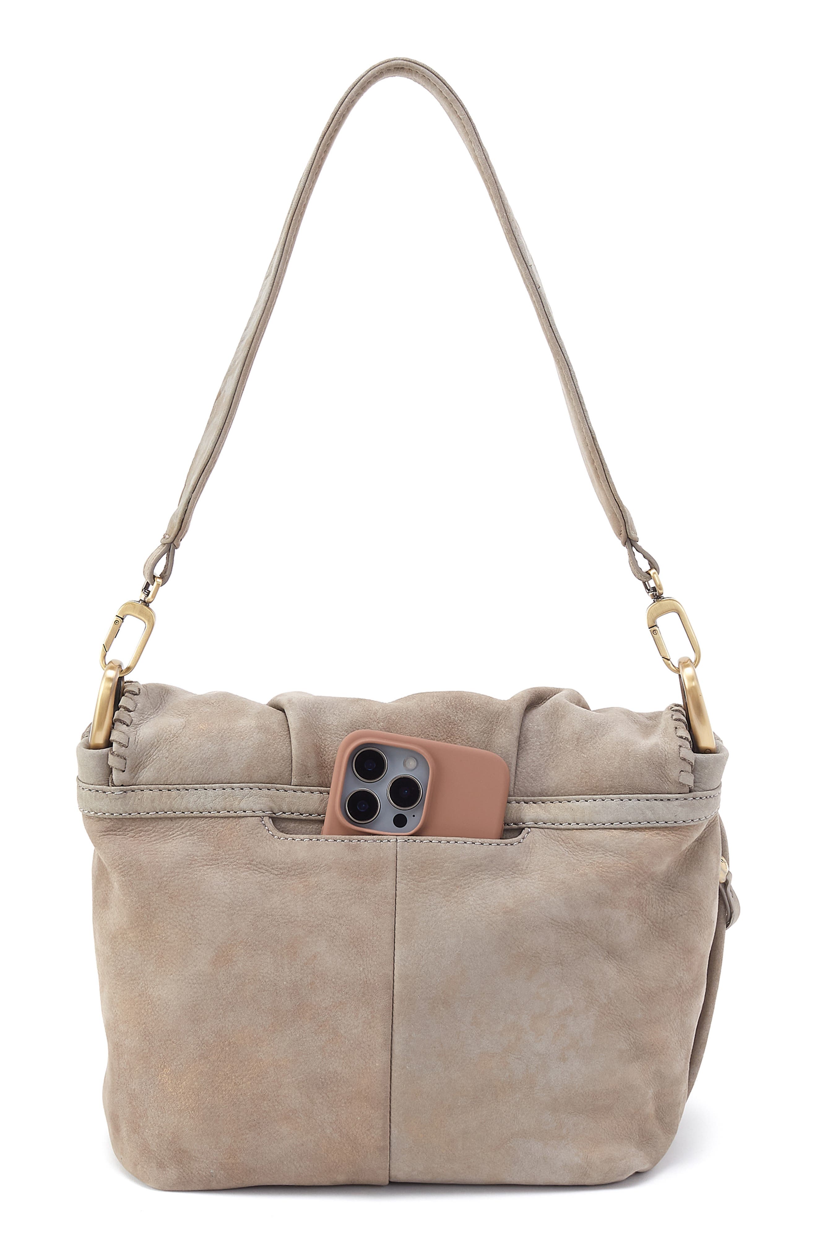 HOBO Harley Leather Shoulder Bag, Alternate, color, Golden Granite