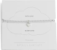 Estella Bartlett Puffed Heart Sienna Beaded Stretch Bracelet