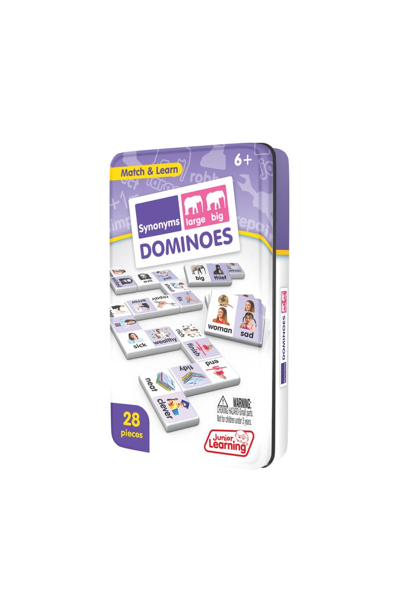 Junior Learning Synonyms Dominoes Educational Aid, Alternate, color, Multicolored