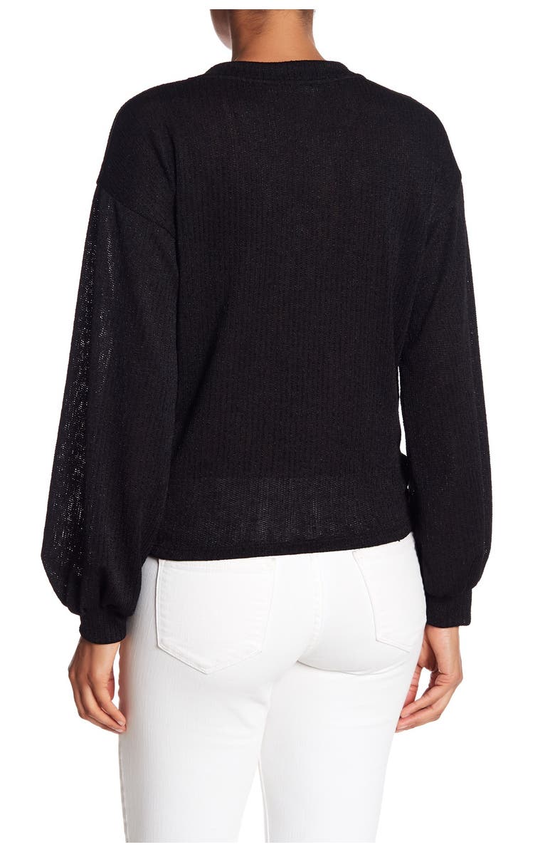 All in Favor Twisted Hem V-Neck Sweater, Alternate, color, 