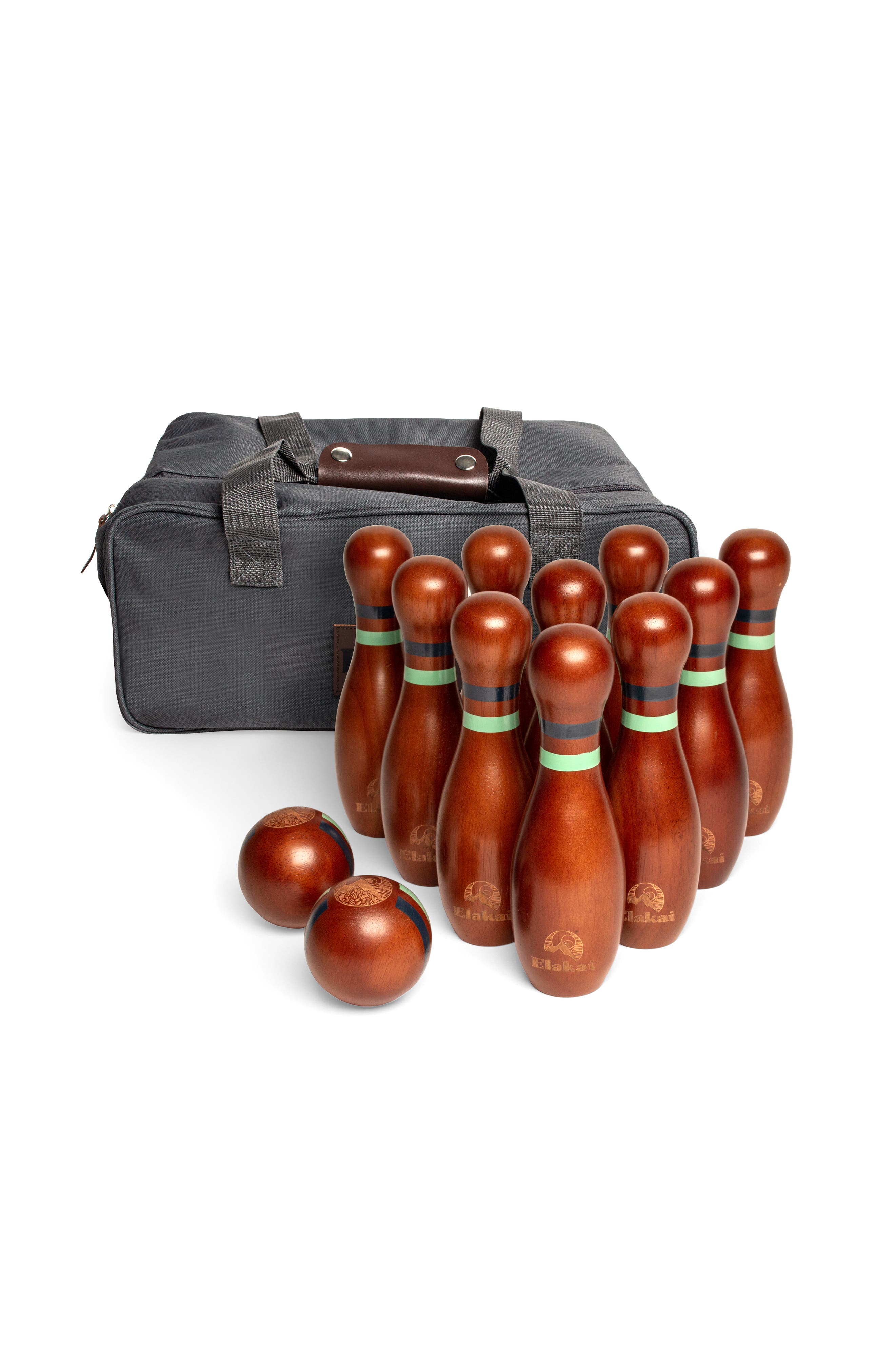 Elakai Hevea Cruiser Lawn Bowling Game - Natural Wood