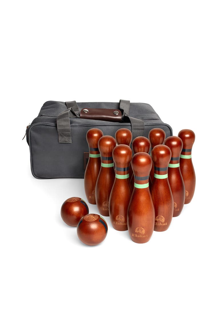 Hevea Cruiser Lawn Bowling Game, Main, color, Natural Wood